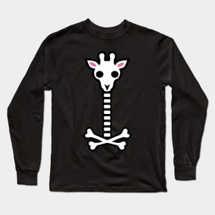 Psycho giraffe pirate skull Long Sleeve T-Shirt